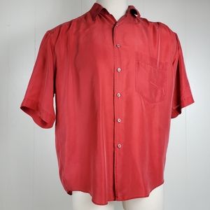Fenn Wright & Mason 100% silk button front shirt Size Medium